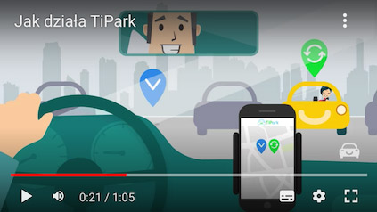 Wyszukiwarka parkingu w telefonie - film na YouTube